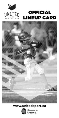United Sport Baseball/Softball Line Up Booklet