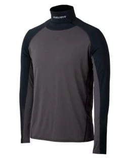 Bauer Senior Neck Protect Long Sleeve Hockey Player Baselayer Top