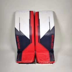 Bauer Senior Supreme MACH Custom Hockey Goalie Pad -Pro Hockey Shop Shop Bauer Senior Supreme Mach Custom Hockey Goalie Pad Navy Red Edmonton Canada