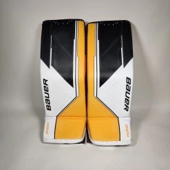Bauer Senior Supreme MACH Custom Hockey Goalie Pad -Pro Hockey Shop Shop Bauer Senior Supreme Mach Custom Hockey Goalie Pad White Black Sportgold Edmonton Canada