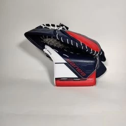 Bauer Senior Supreme MACH Custom Hockey Goalie Trapper -Pro Hockey Shop Shop Bauer Senior Supreme Mach Custom Hockey Goalie Trapper Navy Red Edmonton Canada