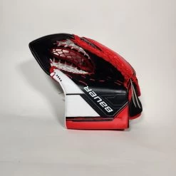 Bauer Senior Supreme MACH Custom Hockey Goalie Trapper -Pro Hockey Shop Shop Bauer Senior Supreme Mach Custom Hockey Goalie Trapper White Black Red Edmonton Canada