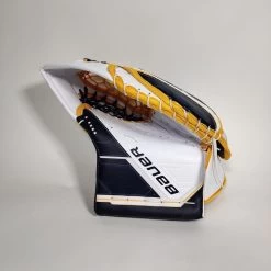 Bauer Senior Supreme MACH Custom Hockey Goalie Trapper -Pro Hockey Shop Shop Bauer Senior Supreme Mach Custom Hockey Goalie Trapper White Navy Sportgold Edmonton Canada