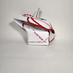 Bauer Senior Supreme MACH Custom Hockey Goalie Trapper -Pro Hockey Shop Shop Bauer Senior Supreme Mach Custom Hockey Goalie Trapper White Red Edmonton Canada