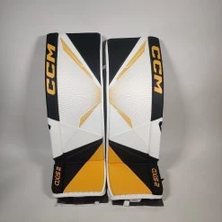 CCM Senior Axis 2 Pro Hockey Goalie Pad 16 CCM Senior Axis 2 Pro Hockey Goalie Pad -Pro Hockey Shop Shop CCM Senior AXIS 2 Pro Hockey Goalie Pad White Black Sport Gold Edmonton Canada