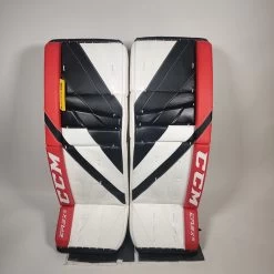 CCM Senior EFLEX 5 Pro Hockey Goalie Pad 16 CCM Senior EFLEX 5 Pro Hockey Goalie Pad -Pro Hockey Shop Shop CCM Senior EFLEX 5 Pro Hockey Goalie Pad White Black Red Edmonton Canada