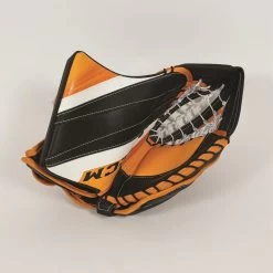 CCM Senior EFLEX 5 Pro Hockey Goalie Trapper -Pro Hockey Shop Shop CCM Senior EFLEX 5 Pro Hockey Goalie Trapper Black Sport Gold White Edmonton Canada