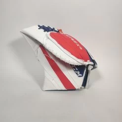 CCM Senior EFLEX 5 Pro Hockey Goalie Trapper -Pro Hockey Shop Shop CCM Senior EFLEX 5 Pro Hockey Goalie Trapper White Blue Red Edmonton Canada