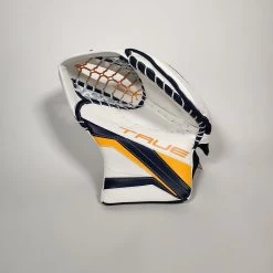 True Lefevre Senior 12.2 Hockey Goalie Trapper -Pro Hockey Shop Shop True Lefevre Senior 12.2 Hockey Goalie Trapper White Navy Sport Gold Edmonton Canada