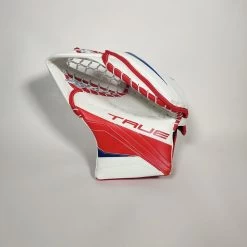True Lefevre Senior 12.2 Hockey Goalie Trapper -Pro Hockey Shop Shop True Lefevre Senior 12.2 Hockey Goalie Trapper White Red Blue Edmonton Canada